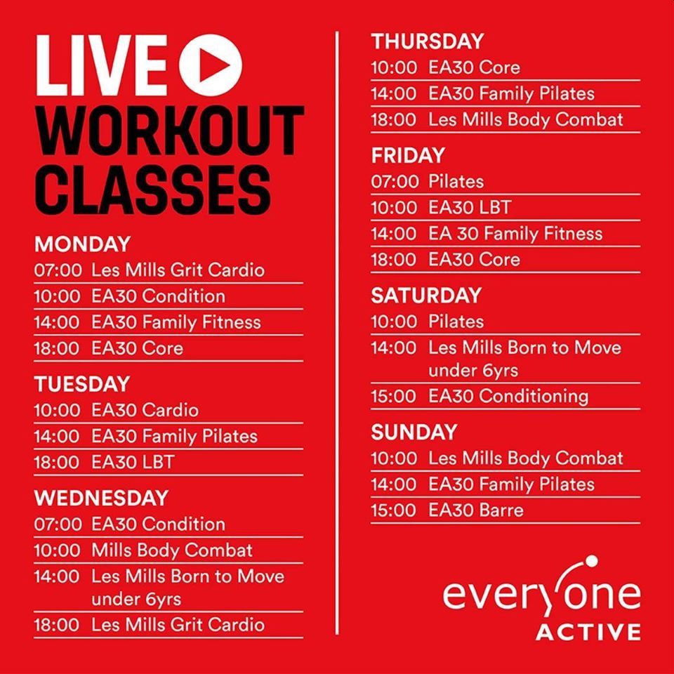 Live workout online classes